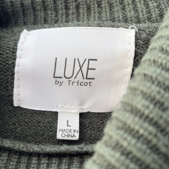 LUXE BY TRICOT Striped Long Sleeve Turtleneck Sweater - Picture 6 of 8